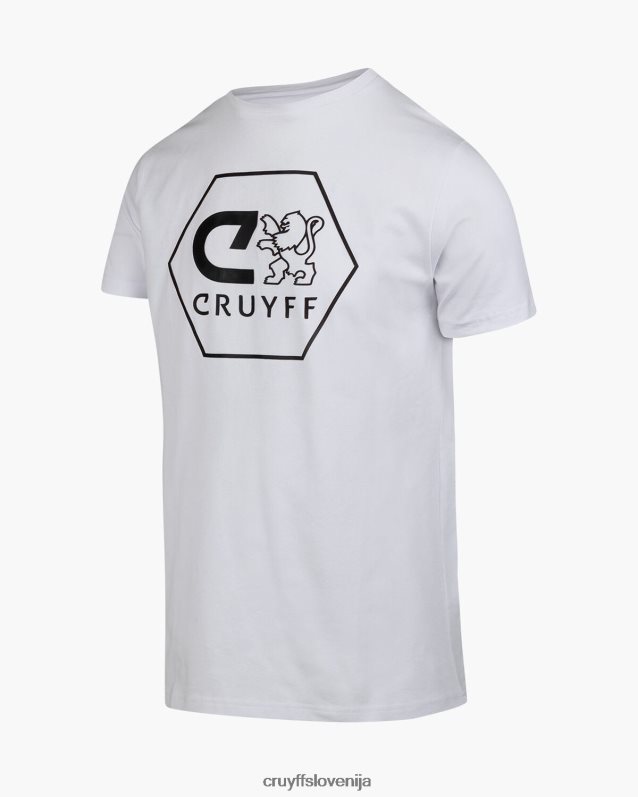 majica s kratkimi rokavi manuel tee Cruyff 8BPFJV590 moški bela