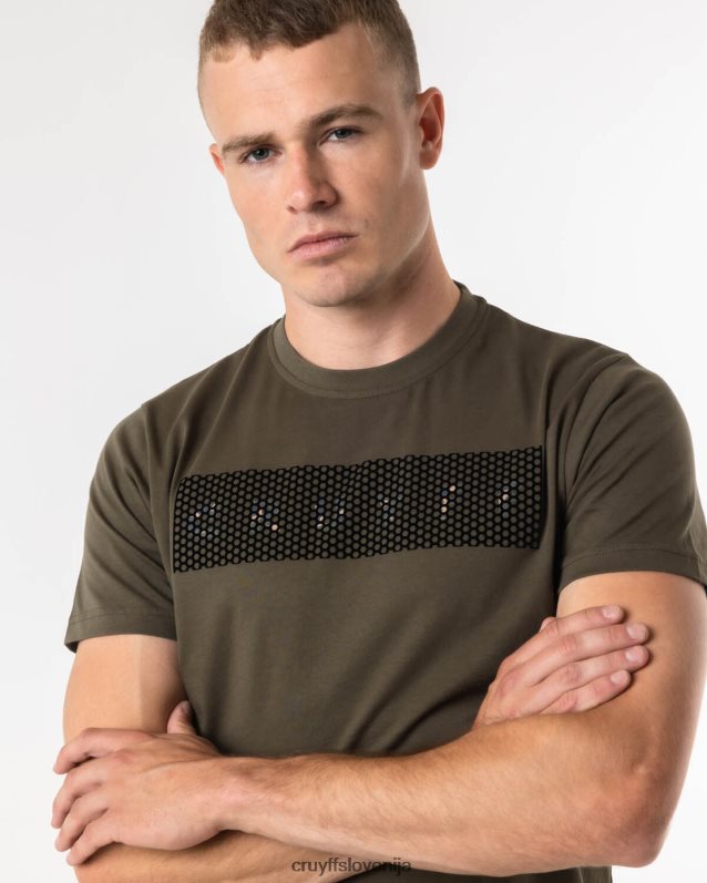majica s kratkimi rokavi maskirna majica Cruyff 8BPFJV601 moški zelena
