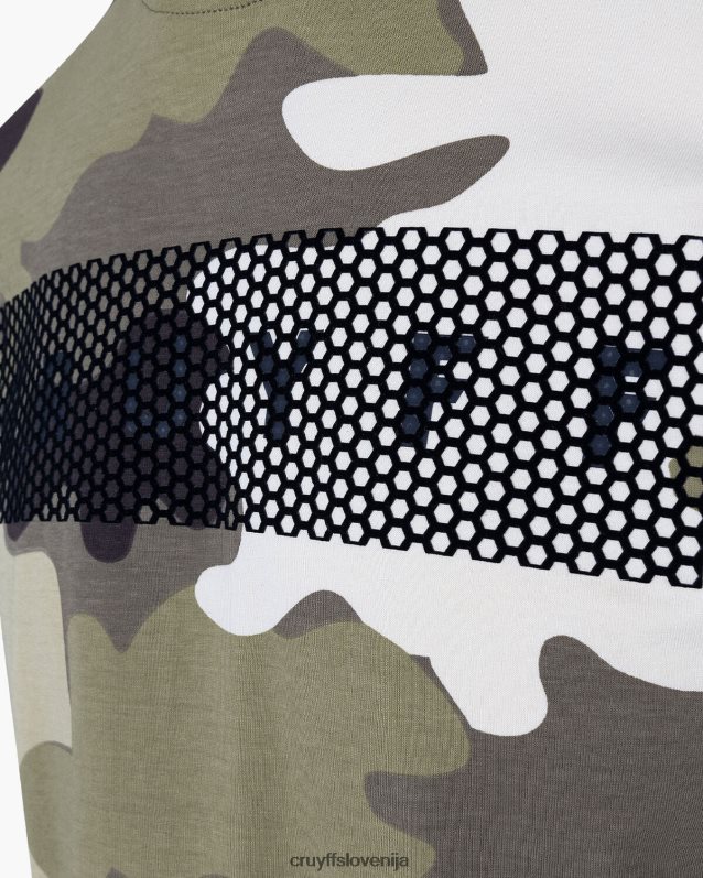 majica s kratkimi rokavi maskirna majica Cruyff 8BPFJV602 moški vojaško zelena