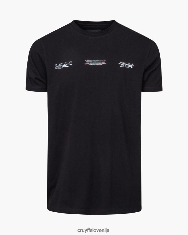 majica s kratkimi rokavi morris tee Cruyff 8BPFJV287 moški Črna