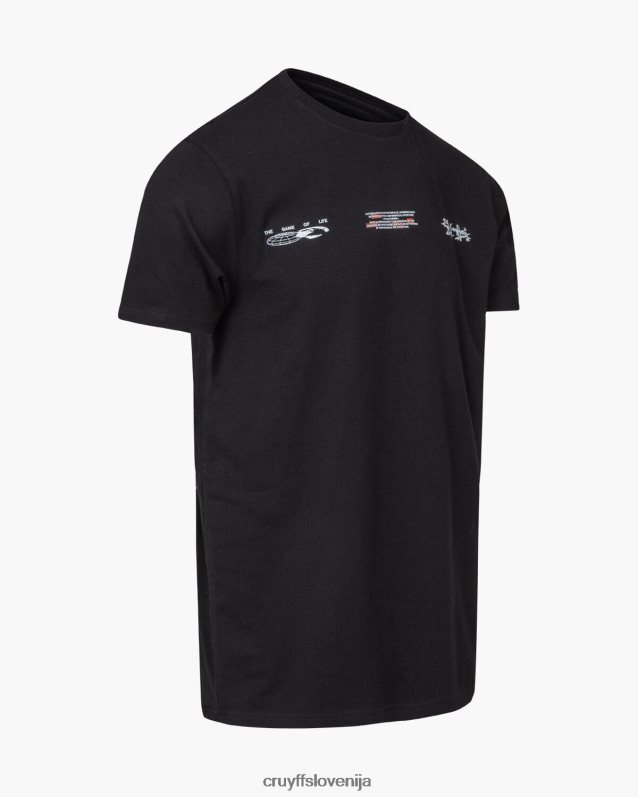 majica s kratkimi rokavi morris tee Cruyff 8BPFJV287 moški Črna