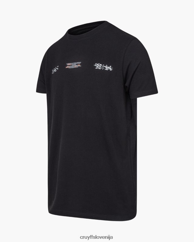 majica s kratkimi rokavi morris tee Cruyff 8BPFJV287 moški Črna