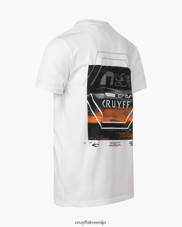 majica s kratkimi rokavi morris tee Cruyff 8BPFJV288 moški bela