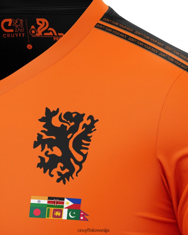 majica s kratkimi rokavi ne obračajte hrbta wk tee Cruyff 8BPFJV751 mlajši oranžna/črna