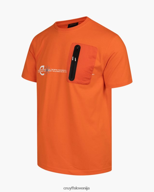 majica s kratkimi rokavi ray tee Cruyff 8BPFJV206 moški oranžna