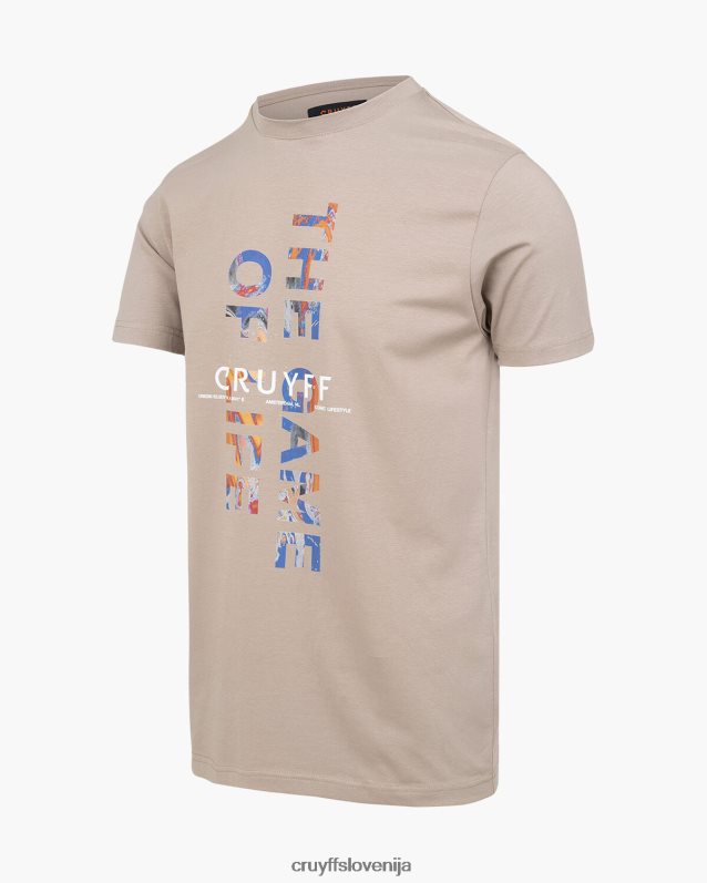 majica s kratkimi rokavi rick tee Cruyff 8BPFJV106 moški pesek