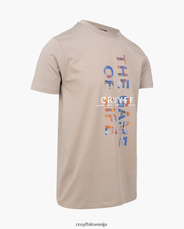 majica s kratkimi rokavi rick tee Cruyff 8BPFJV106 moški pesek