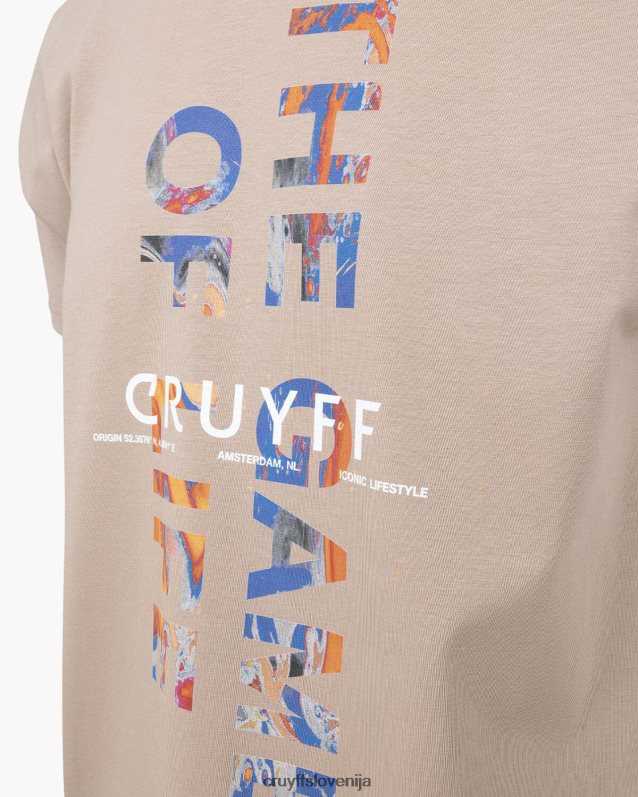 majica s kratkimi rokavi rick tee Cruyff 8BPFJV106 moški pesek