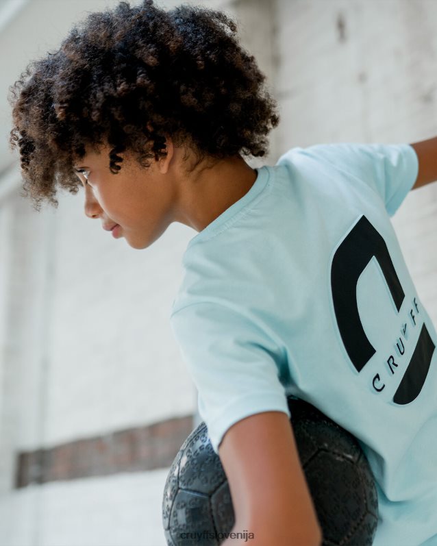 majica s kratkimi rokavi roan tee Cruyff 8BPFJV1138 mlajši turkizna