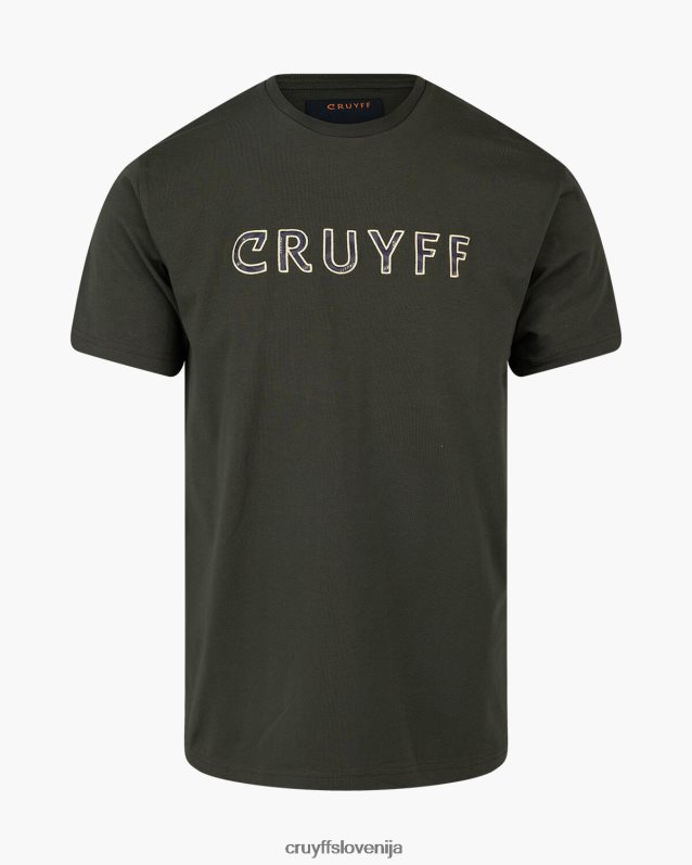 majica s kratkimi rokavi sera tee Cruyff 8BPFJV609 moški zelena