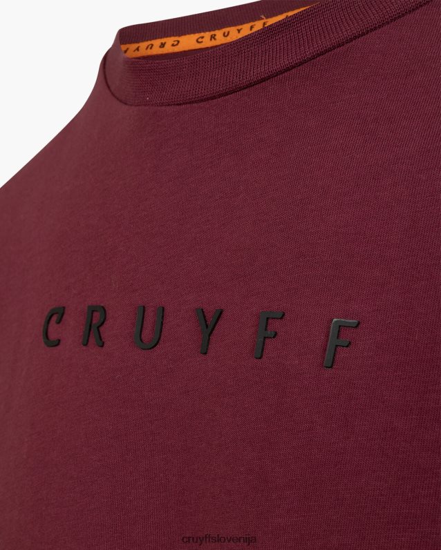 majica s kratkimi rokavi set tee Cruyff 8BPFJV605 moški Bordeaux