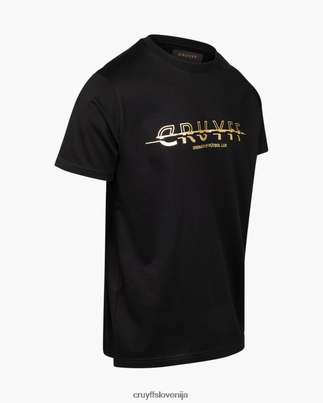majica s kratkimi rokavi seth Cruyff 8BPFJV196 moški črna/zlata