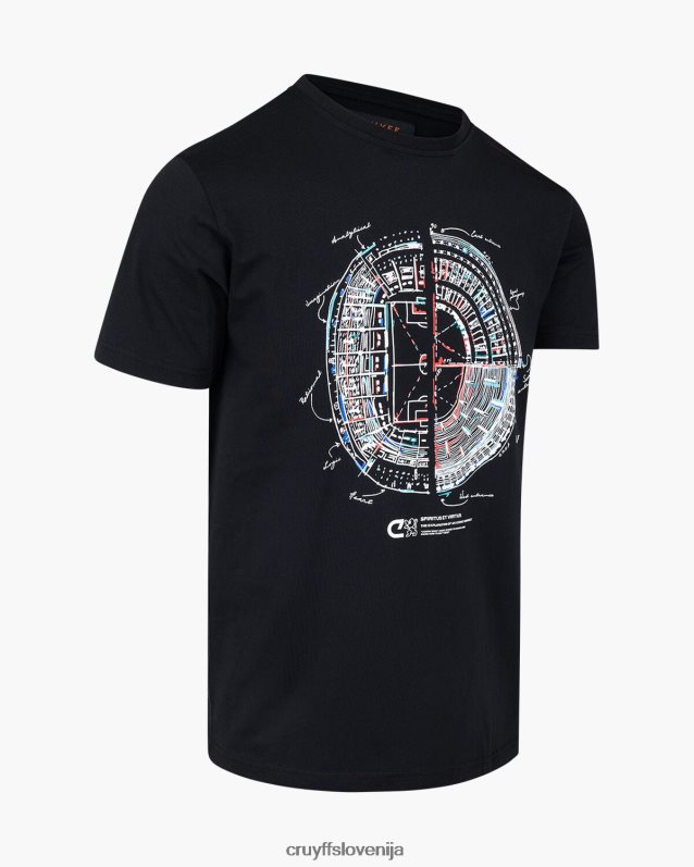 majica s kratkimi rokavi stadionska majica Cruyff 8BPFJV1311 moški Črna