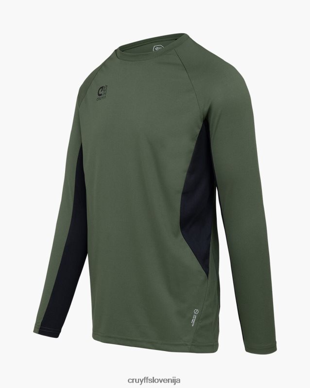 majica s kratkimi rokavi tech turn ls majica Cruyff 8BPFJV664 moški zelena/črna