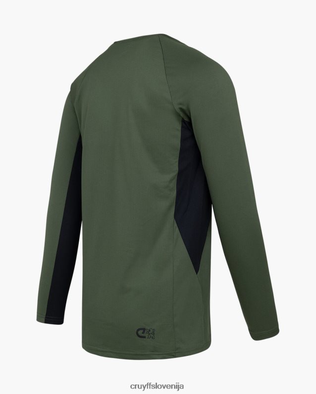 majica s kratkimi rokavi tech turn ls majica Cruyff 8BPFJV664 moški zelena/črna