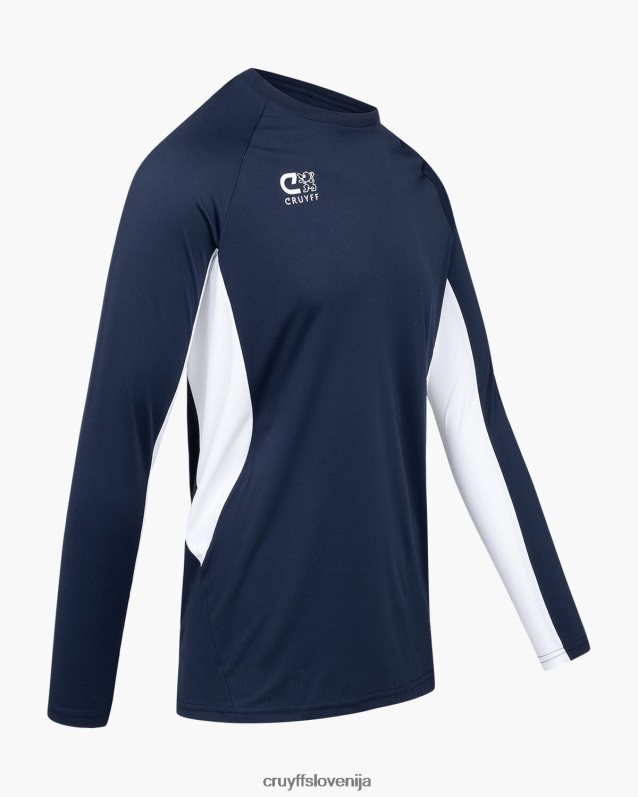 majica s kratkimi rokavi tech turn ls majica Cruyff 8BPFJV665 moški mornarsko/bela