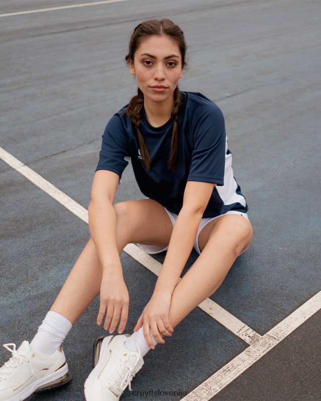 majica s kratkimi rokavi tech turn majica Cruyff 8BPFJV632 moški mornarsko/bela