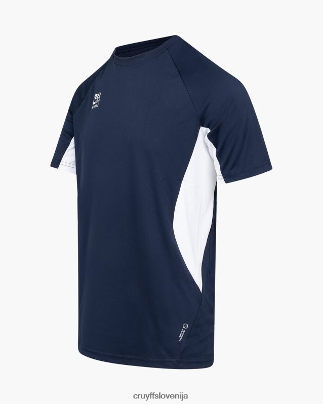 majica s kratkimi rokavi tech turn majica Cruyff 8BPFJV632 moški mornarsko/bela