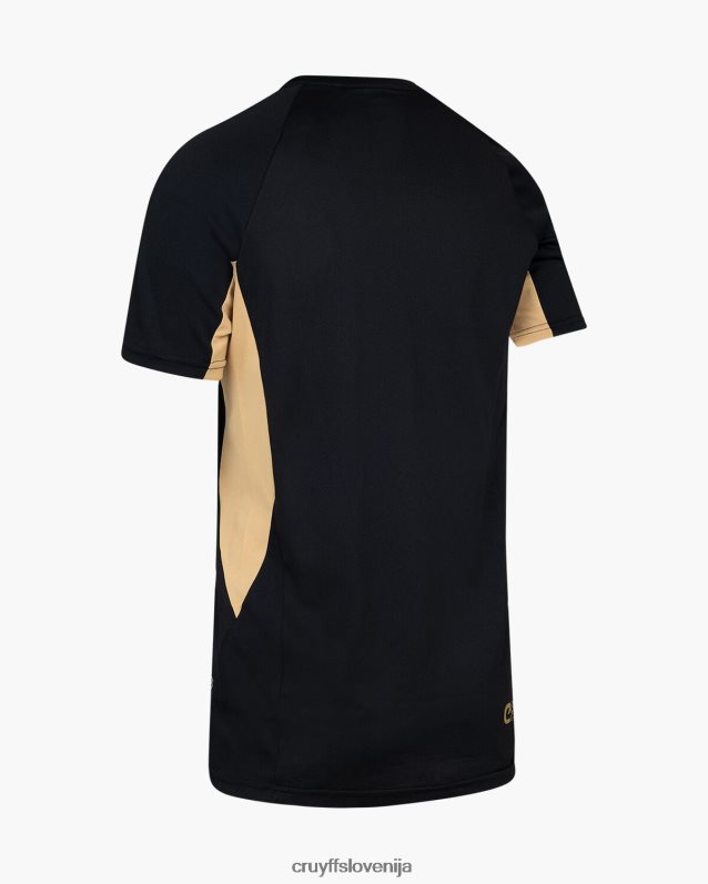 majica s kratkimi rokavi tech turn majica Cruyff 8BPFJV634 moški črna/zlata