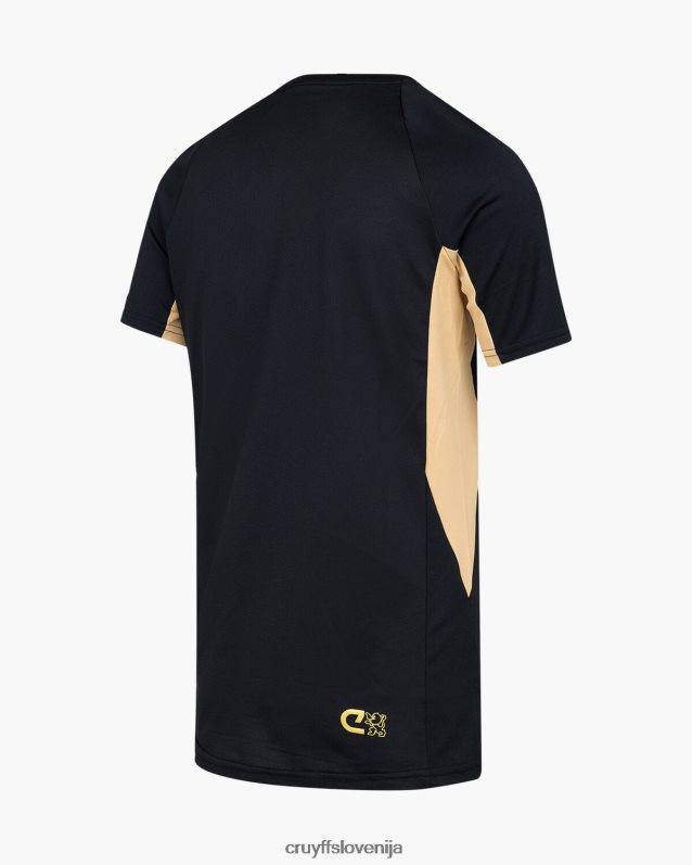 majica s kratkimi rokavi tech turn majica Cruyff 8BPFJV634 moški črna/zlata
