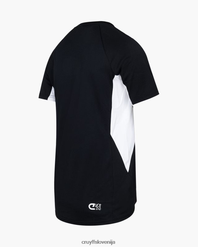 majica s kratkimi rokavi tech turn majica Cruyff 8BPFJV686 moški črnobela