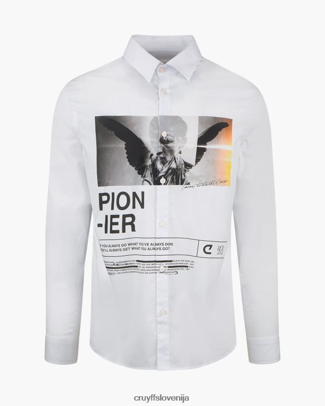 majica siva potiskana majica Cruyff 8BPFJV887 moški bela