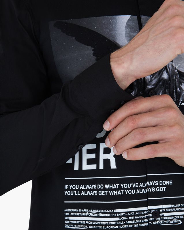 majica siva potiskana majica Cruyff 8BPFJV888 moški Črna