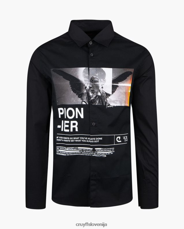 majica siva potiskana majica Cruyff 8BPFJV888 moški Črna