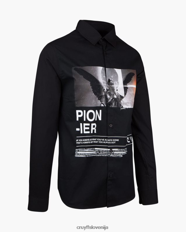 majica siva potiskana majica Cruyff 8BPFJV888 moški Črna