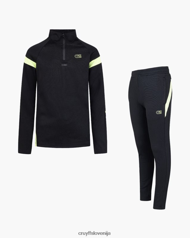obleke kotna obleka Cruyff 8BPFJV1135 mlajši črna/zelena