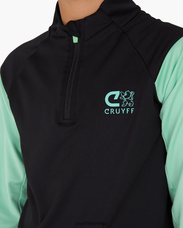 obleke kotna obleka Cruyff 8BPFJV1328 mlajši črna/zelena