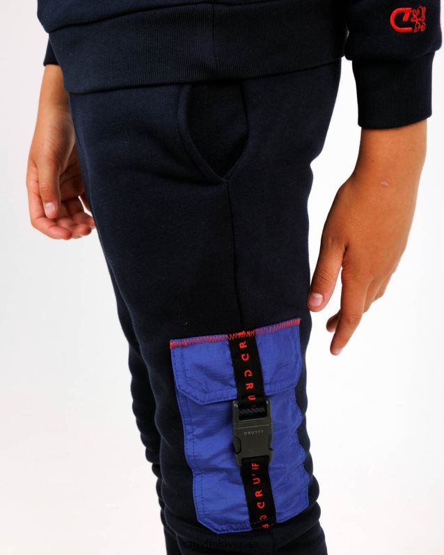 obleke strižna obleka z okroglim izrezom Cruyff 8BPFJV1157 mlajši mornarsko modra