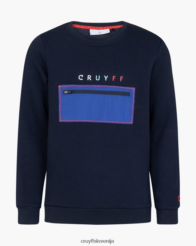 obleke strižna obleka z okroglim izrezom Cruyff 8BPFJV1157 mlajši mornarsko modra