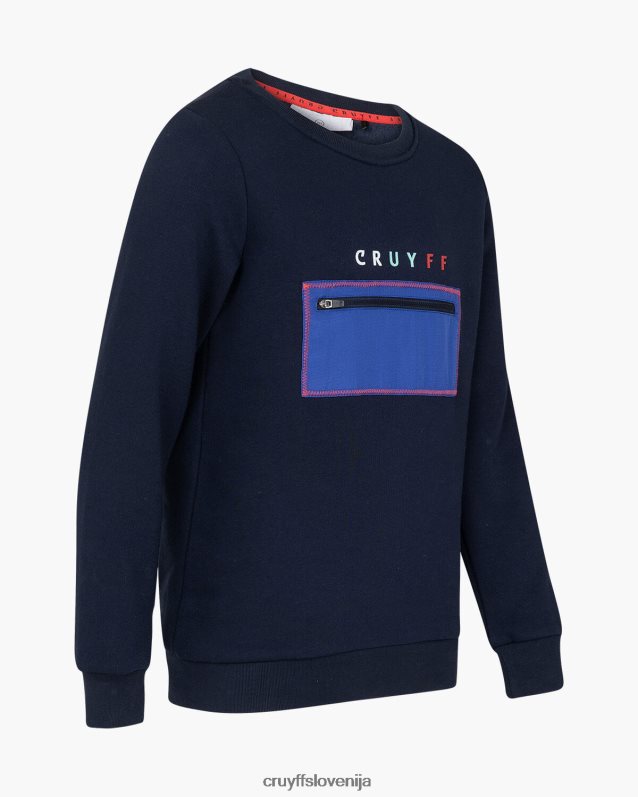 obleke strižna obleka z okroglim izrezom Cruyff 8BPFJV1157 mlajši mornarsko modra