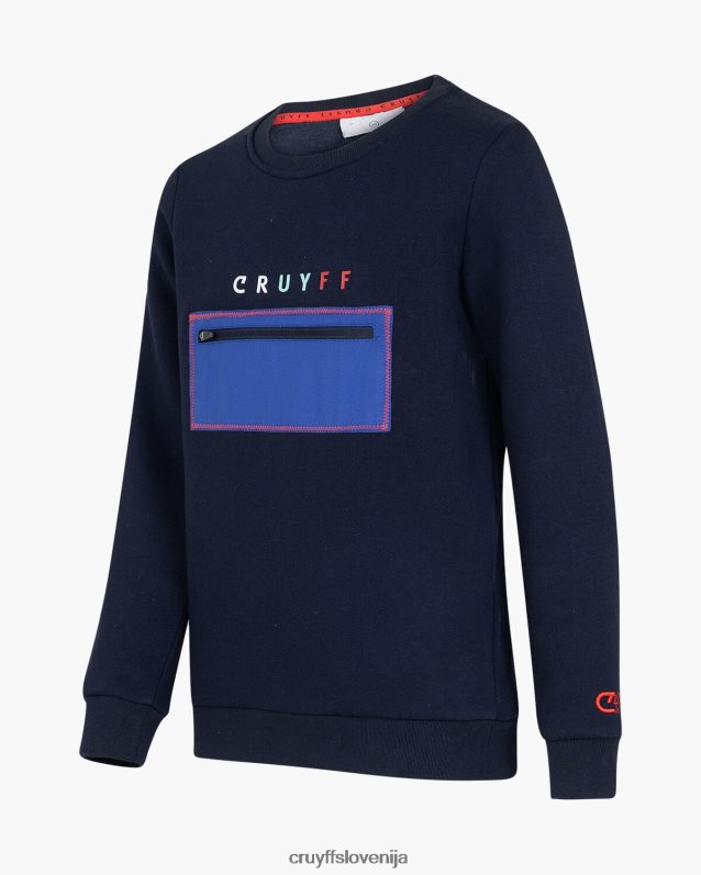 obleke strižna obleka z okroglim izrezom Cruyff 8BPFJV1157 mlajši mornarsko modra