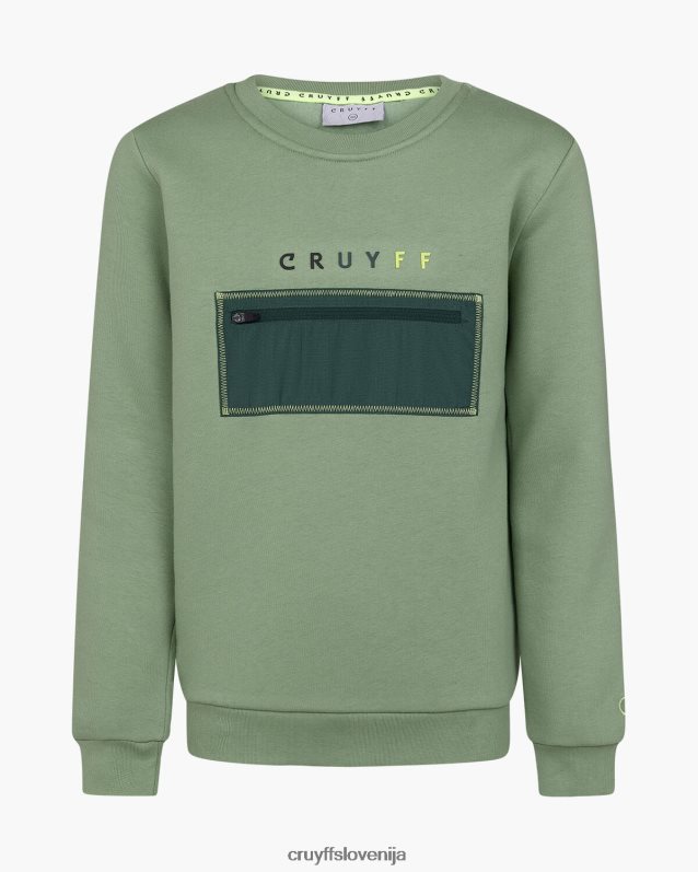obleke strižna obleka z okroglim izrezom Cruyff 8BPFJV1158 mlajši zelena