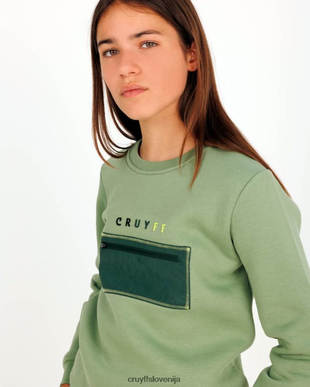 obleke strižna obleka z okroglim izrezom Cruyff 8BPFJV1158 mlajši zelena