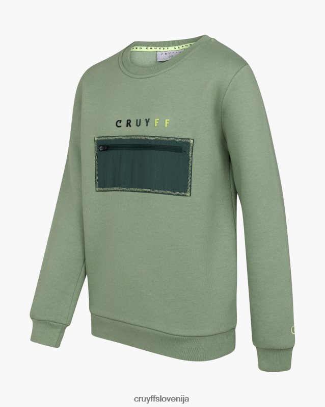 obleke strižna obleka z okroglim izrezom Cruyff 8BPFJV1158 mlajši zelena