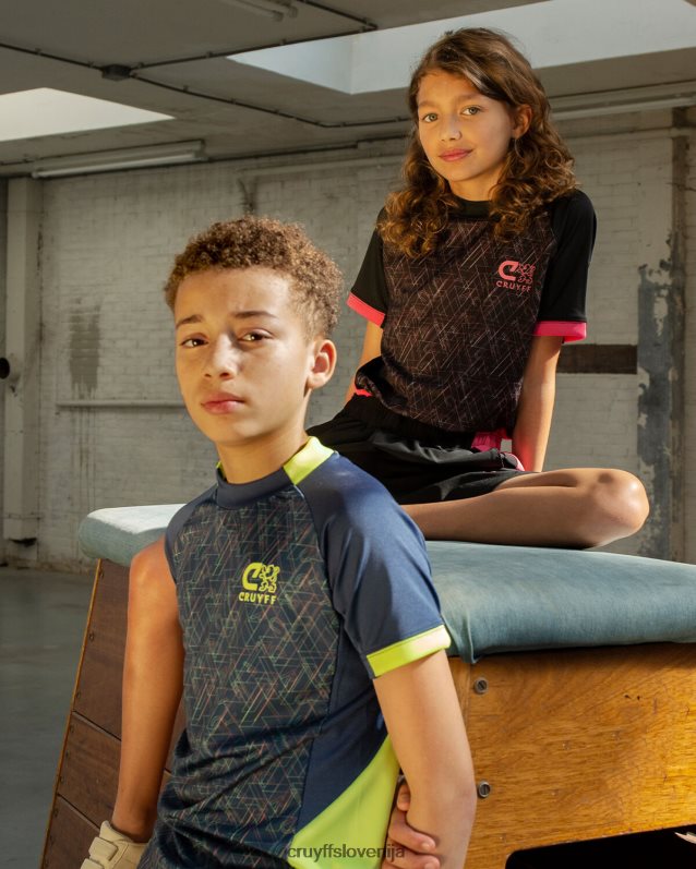 obleke šprintersko obleko Cruyff 8BPFJV1194 mlajši mornarsko/rumena