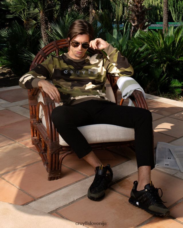 pulover maskirni pulover Cruyff 8BPFJV555 moški vojaško zelena