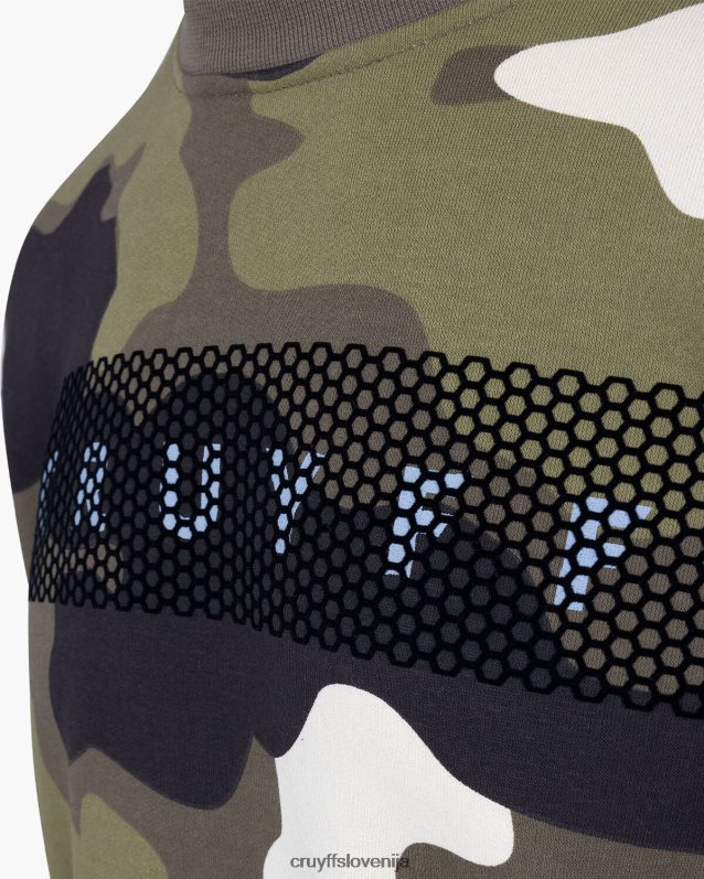 pulover maskirni pulover Cruyff 8BPFJV555 moški vojaško zelena