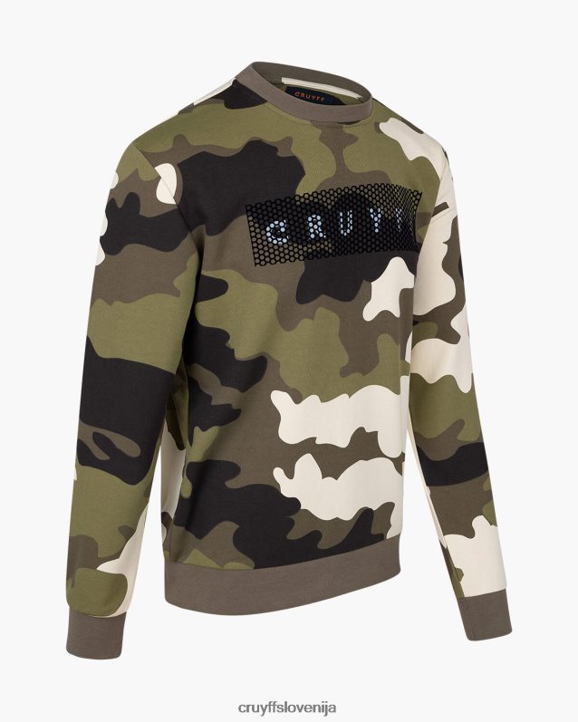 pulover maskirni pulover Cruyff 8BPFJV555 moški vojaško zelena