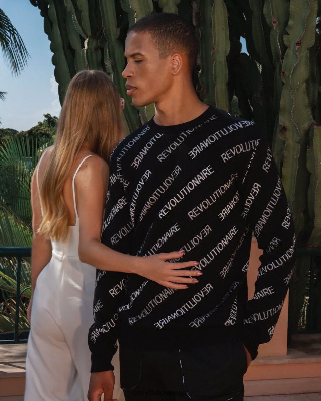 pulover revolucijski skakalec Cruyff 8BPFJV553 moški Črna