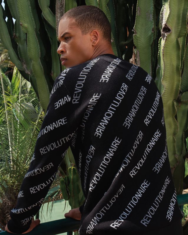 pulover revolucijski skakalec Cruyff 8BPFJV553 moški Črna