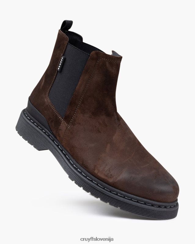 škornji chelsea george Cruyff 8BPFJV499 moški temno rjava