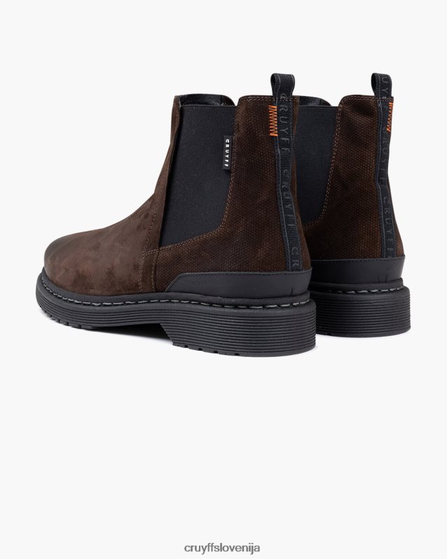 škornji chelsea george Cruyff 8BPFJV499 moški temno rjava