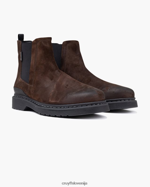 škornji chelsea george Cruyff 8BPFJV499 moški temno rjava