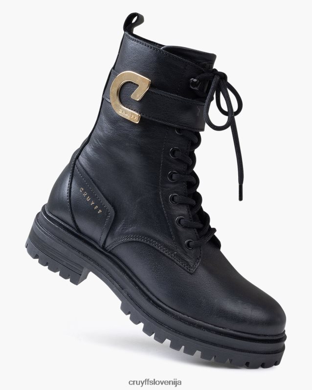 škornji škorenj s čipko commando Cruyff 8BPFJV1020 ženske Črna