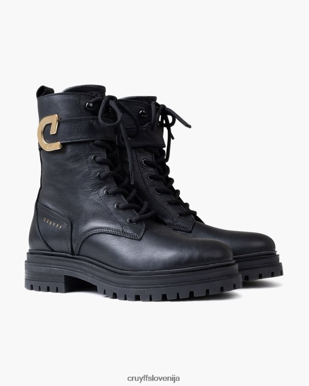 škornji škorenj s čipko commando Cruyff 8BPFJV1020 ženske Črna