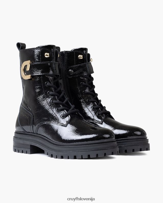 škornji škorenj s čipko commando Cruyff 8BPFJV1021 ženske Črna